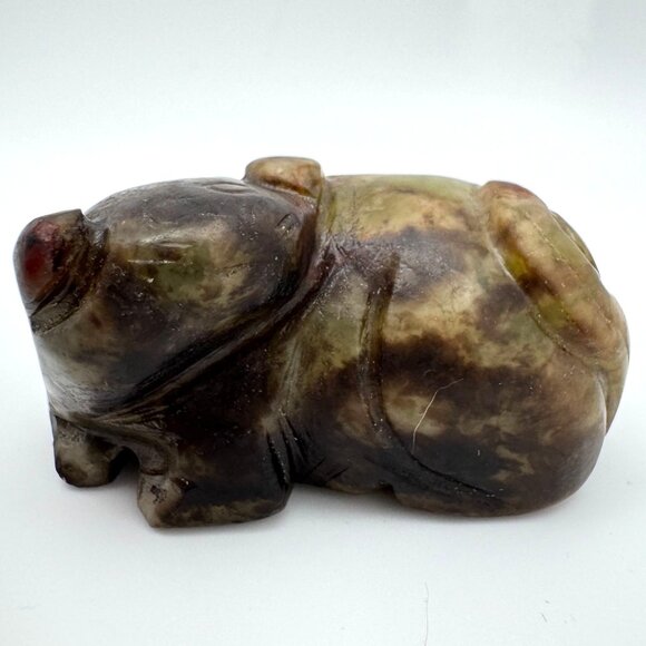 Jade Carved Mythical Beast Figurine Rustic Stone Antique 17 c ? - Picture 1 of 11